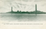 Rising Sun Behind the Twin Lights, Rockport, Mass., c. 1906