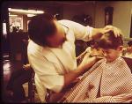 Walter Julian’s Barbershop, Main St., Rockport, 1973